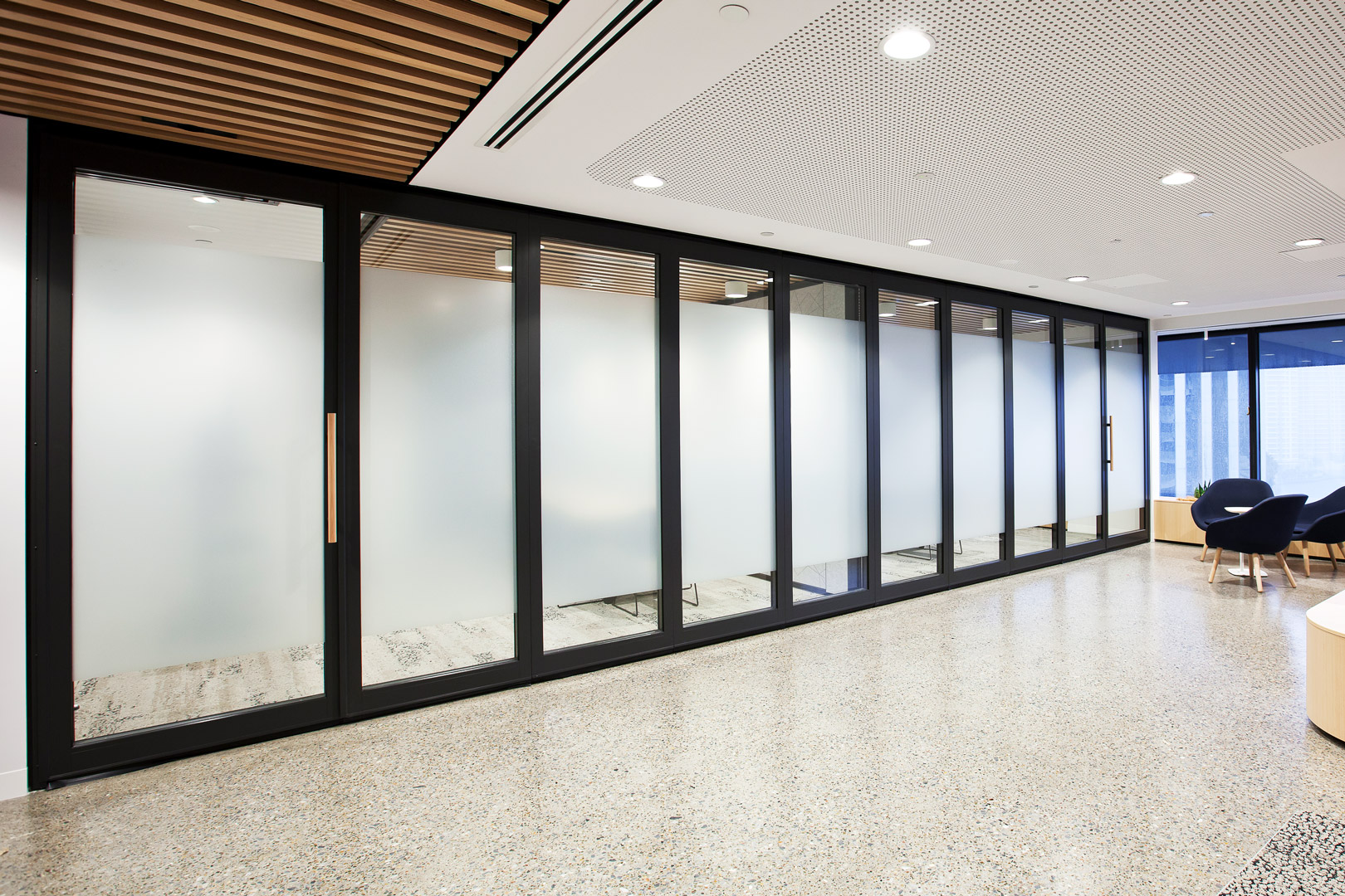 glazed operable wall