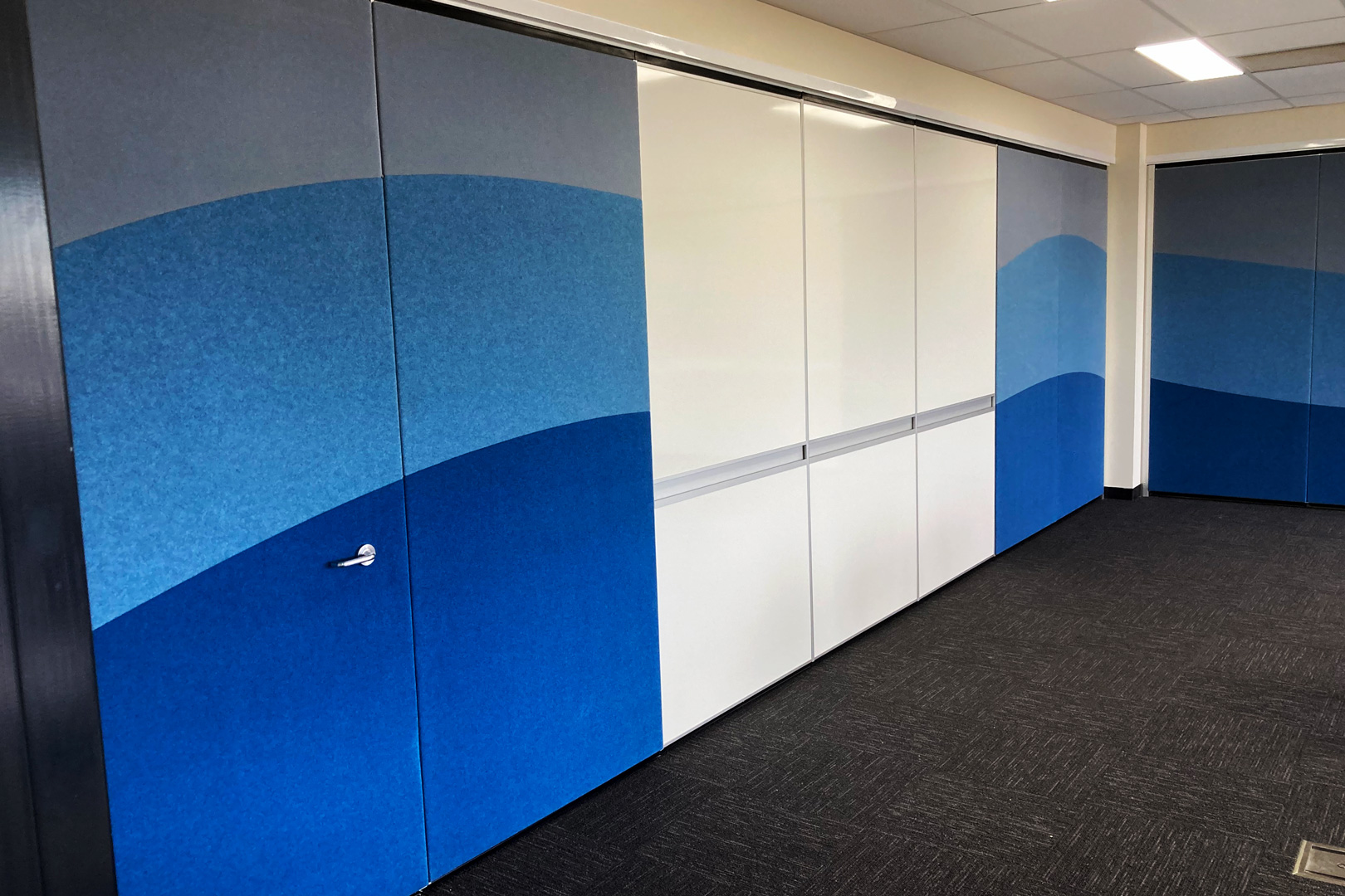 solid operable wall for a high school