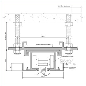 line drawing for Centre Stack Fixed to Concrete Suspended