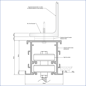 line drawings for Side or Remote Stack Fixed to Steel Direct