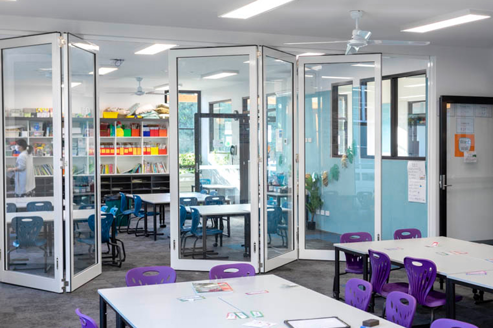 glazed operable wall