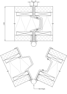 line drawing for standard hinged panels