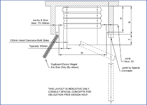 line drawing for remote stack cupboard