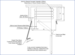 line drawing for side stack cupboard